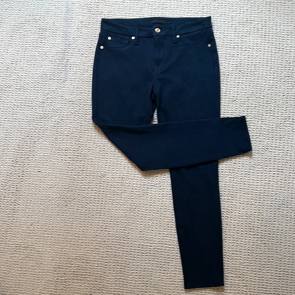 7 for All Mankind Navy Snakeskin Ankle Pant